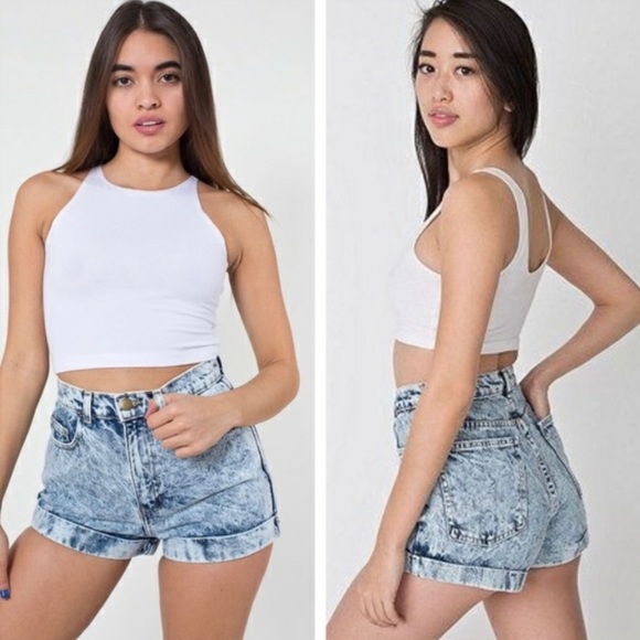 American Apparel High Waisted Acid Wash 